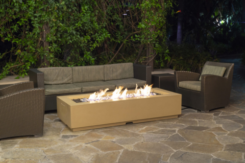 Louvre Long Fire Pit Lifestyle Night Shot 1